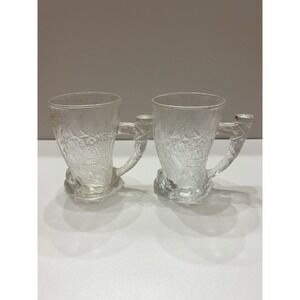 Lot Of 2 1993 McDonald's The Flintstones Mammoth Glass Mug Made in France